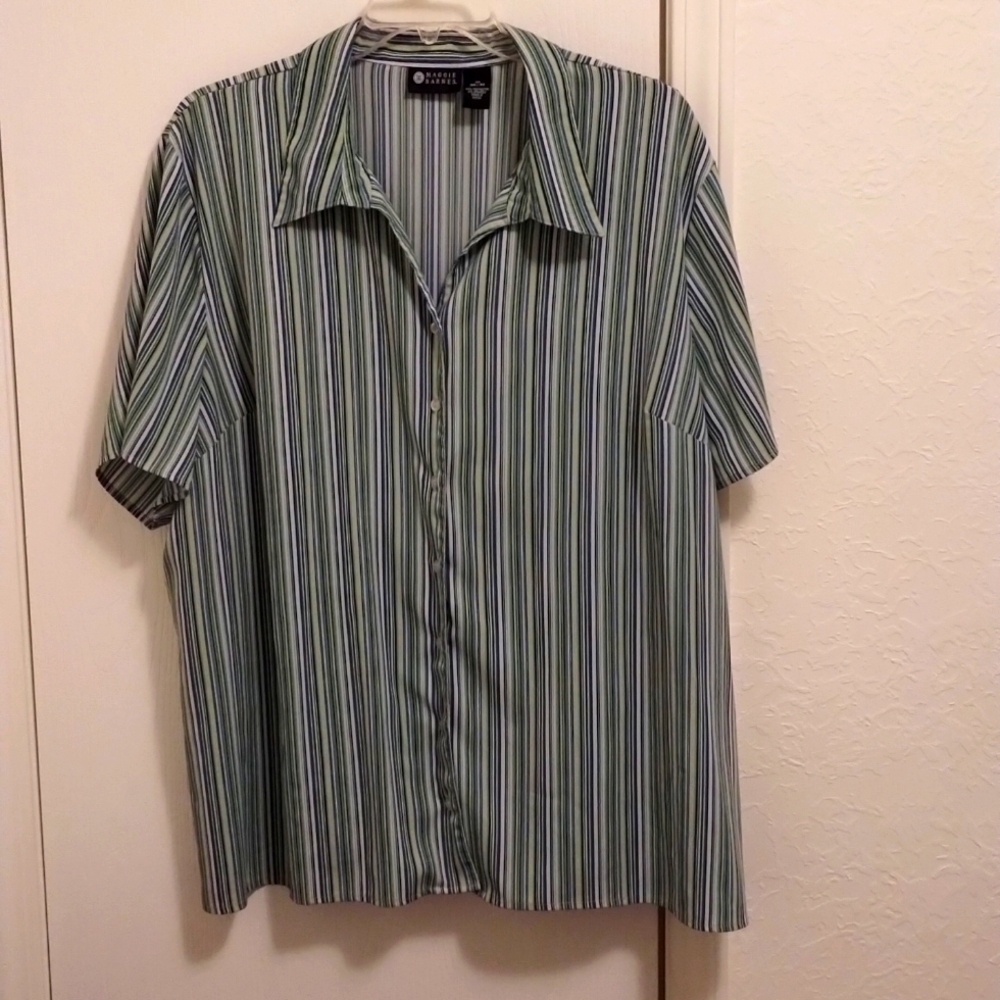 Striped Button up Blouse